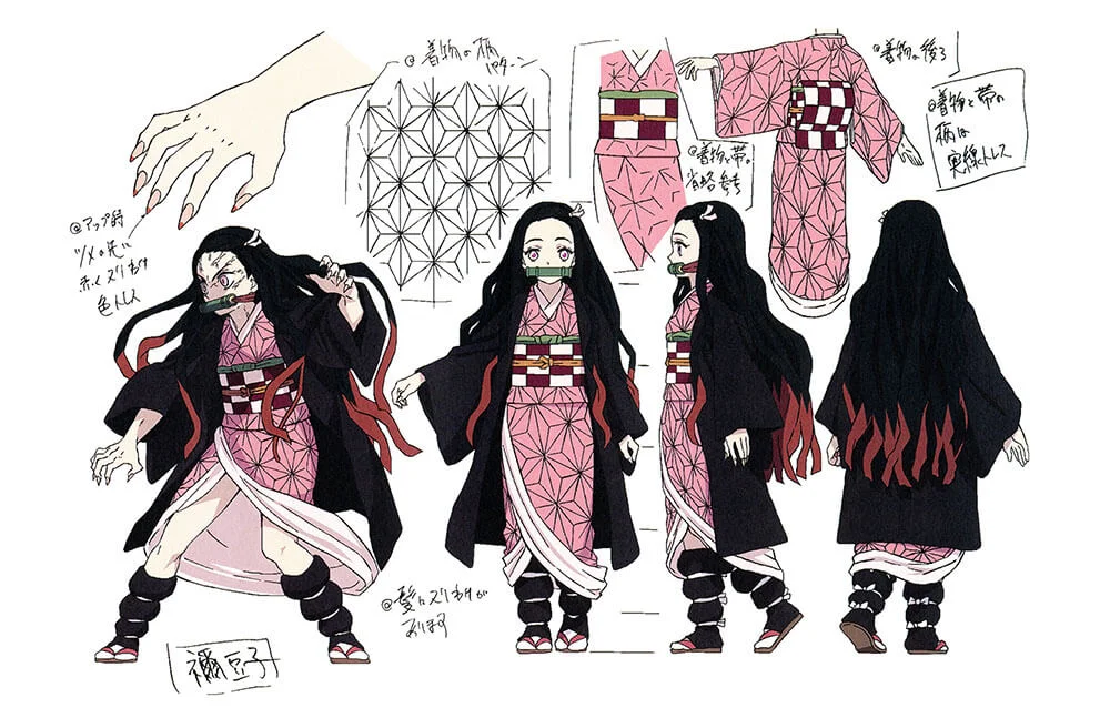 Nezuko's Asanoha Hemp Leaf Pattern